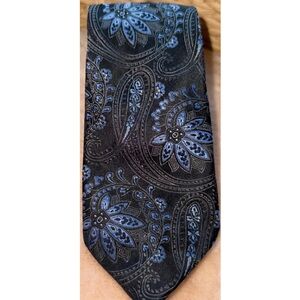 Donald J. Trump Silk Elegant Blue Paisley Tie